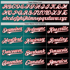 Custom Black White Teal-Red Authentic Gradient Fashion Baseball Jersey