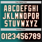 Custom Black White Teal-Orange Authentic Gradient Fashion Baseball Jersey