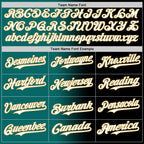 Custom Black White Teal-Old Gold Authentic Gradient Fashion Baseball Jersey