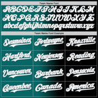 Custom Black White Teal-Gray Authentic Gradient Fashion Baseball Jersey
