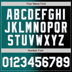 Custom Black White Teal-Gray Authentic Gradient Fashion Baseball Jersey