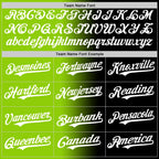 Custom Black White-Neon Green Authentic Gradient Fashion Baseball Jersey