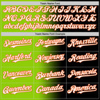 Custom Black White Neon Green-Orange Authentic Gradient Fashion Baseball Jersey