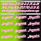 Custom Black White Neon Green-Pink Authentic Gradient Fashion Baseball Jersey