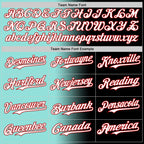 Custom Black White Ice Blue-Red Authentic Gradient Fashion Baseball Jersey