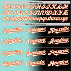Custom Black White Ice Blue-Orange Authentic Gradient Fashion Baseball Jersey