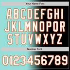 Custom Black White Ice Blue-Orange Authentic Gradient Fashion Baseball Jersey