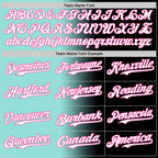 Custom Black White Ice Blue-Pink Authentic Gradient Fashion Baseball Jersey