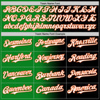 Custom Black White Grass Green-Orange Authentic Gradient Fashion Baseball Jersey