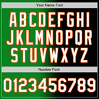 Custom Black White Grass Green-Orange Authentic Gradient Fashion Baseball Jersey