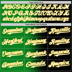 Custom Black White Grass Green-Yellow Authentic Gradient Fashion Baseball Jersey