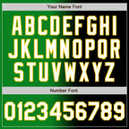 Custom Black White Grass Green-Yellow Authentic Gradient Fashion Baseball Jersey