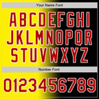 Custom Black Red Light Yellow-White Authentic Gradient Fashion Baseball Jersey