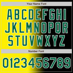 Custom Black Kelly Green Light Yellow-White Authentic Gradient Fashion Baseball Jersey