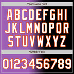 Custom Black White Medium Purple-Orange Authentic Gradient Fashion Baseball Jersey