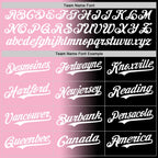 Custom Black White-Light Pink Authentic Gradient Fashion Baseball Jersey