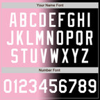Custom Black White-Light Pink Authentic Gradient Fashion Baseball Jersey
