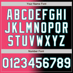 Custom Black White Neon Pink-Teal Authentic Gradient Fashion Baseball Jersey
