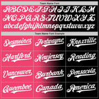 Custom Black White-Neon Pink Authentic Gradient Fashion Baseball Jersey