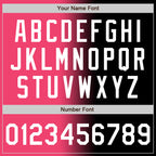 Custom Black White-Neon Pink Authentic Gradient Fashion Baseball Jersey