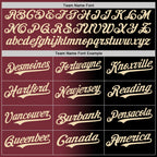 Custom Black Cream-Burgundy Authentic Gradient Fashion Baseball Jersey