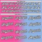 Custom Light Blue White Pink-Black Authentic Gradient Fashion Baseball Jersey