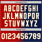 Custom Navy White Red-Old Gold Authentic Gradient Fashion Baseball Jersey