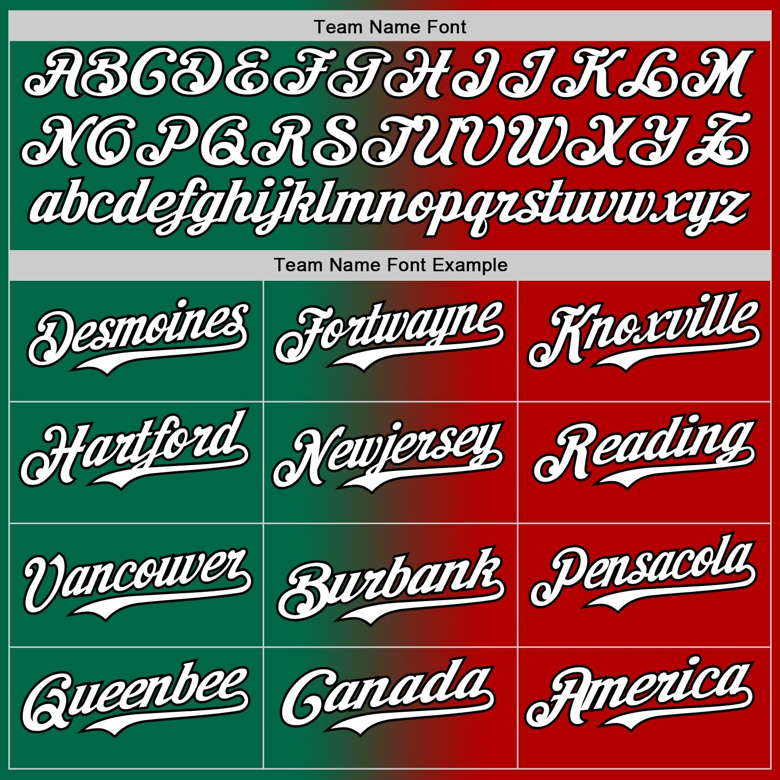 Custom Red White Kelly Green-Black Authentic Gradient Fashion Baseball Jersey