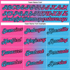 Custom Sky Blue Pink-Black Gradient Fashion Performance T-Shirt