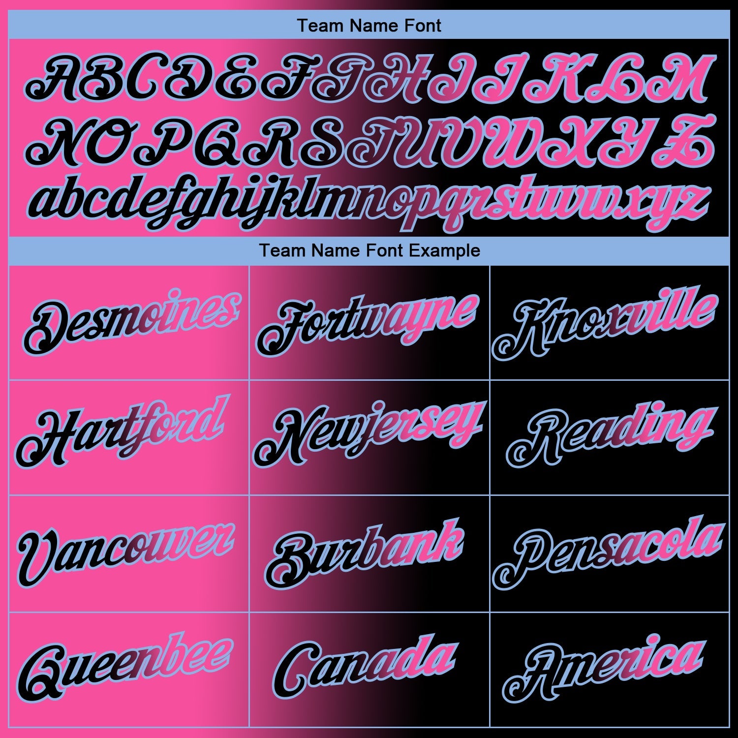 Custom Black Pink-Light Blue Gradient Fashion Performance T-Shirt