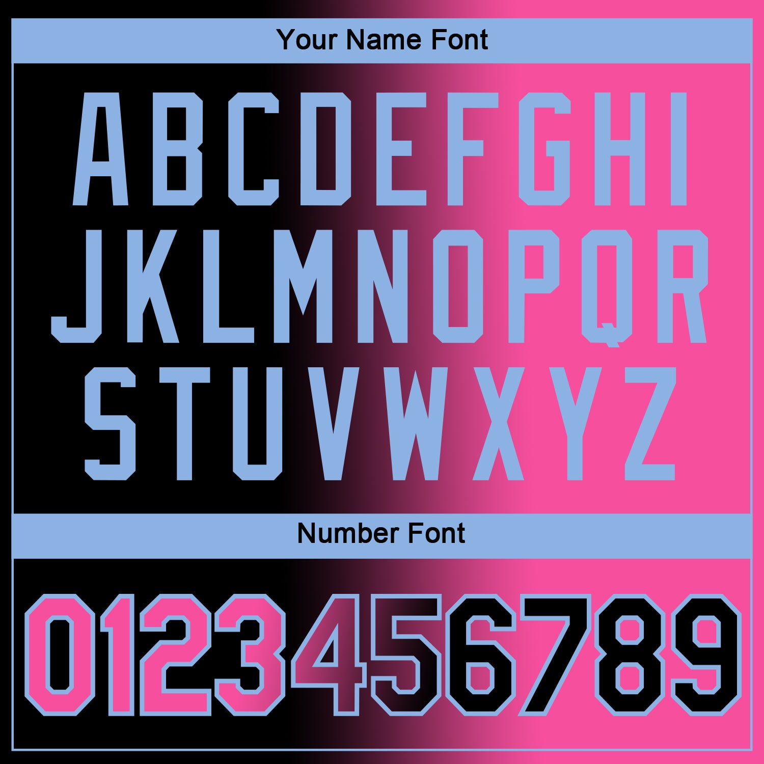 Custom Black Pink-Light Blue Gradient Fashion Performance T-Shirt