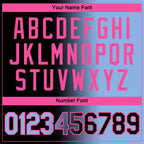 Custom Black Light Blue-Pink Gradient Fashion Performance T-Shirt