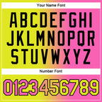 Custom Neon Yellow Pink-Black Gradient Fashion Performance T-Shirt