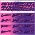 Custom Purple Pink-Black Gradient Fashion Performance T-Shirt