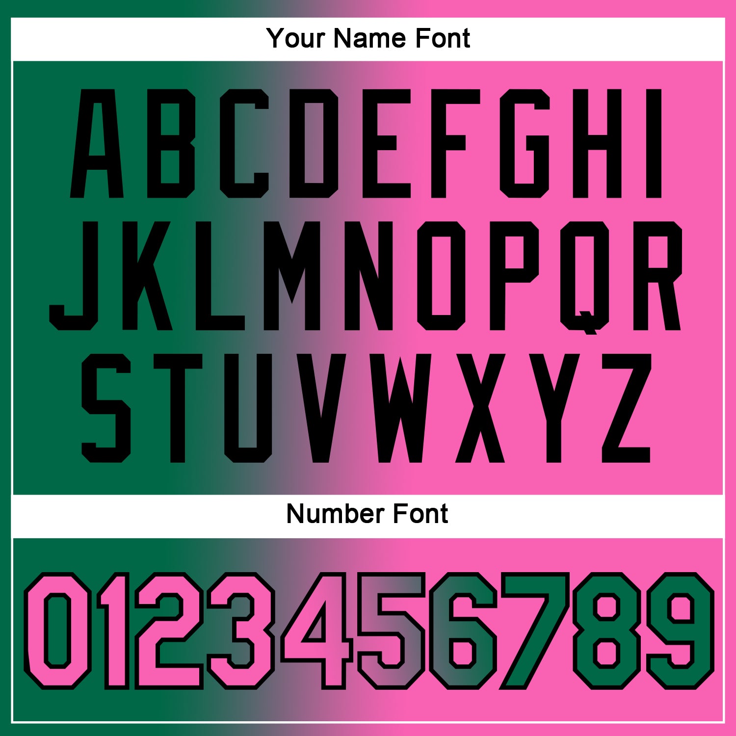 Custom Kelly Green Pink-Black Gradient Fashion Performance T-Shirt