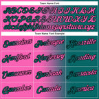 Custom Teal Pink-Black Gradient Fashion Performance T-Shirt
