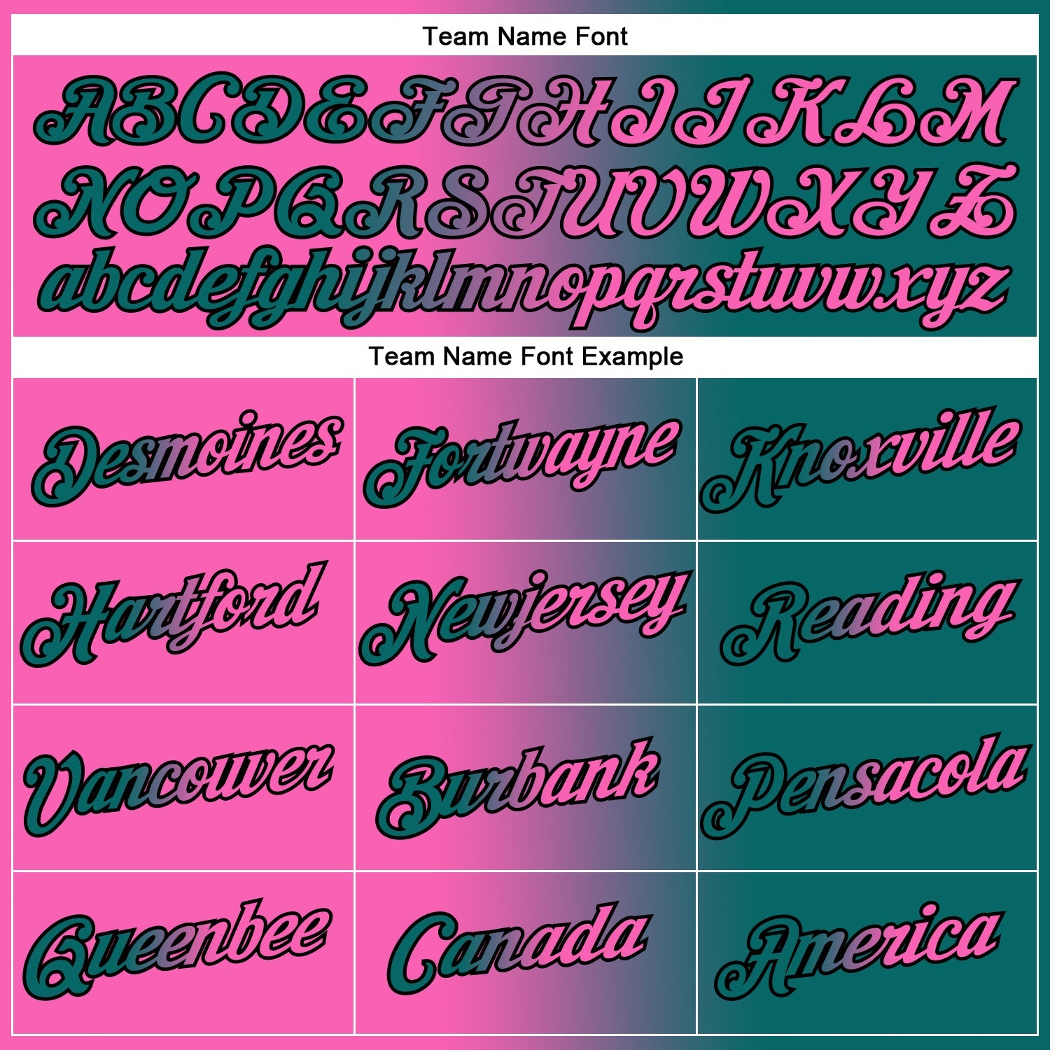 Custom Teal Pink-Black Gradient Fashion Performance T-Shirt