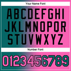 Custom Teal Pink-Black Gradient Fashion Performance T-Shirt