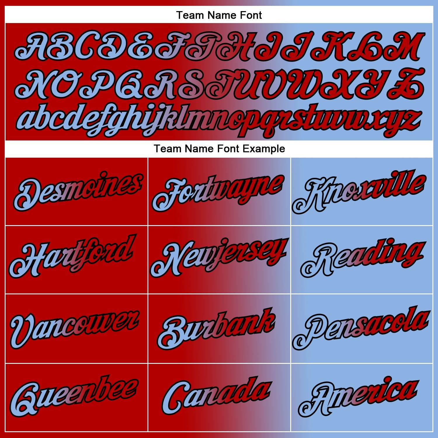 Custom Light Blue Red-Black Gradient Fashion Performance T-Shirt