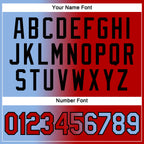 Custom Light Blue Red-Black Gradient Fashion Performance T-Shirt