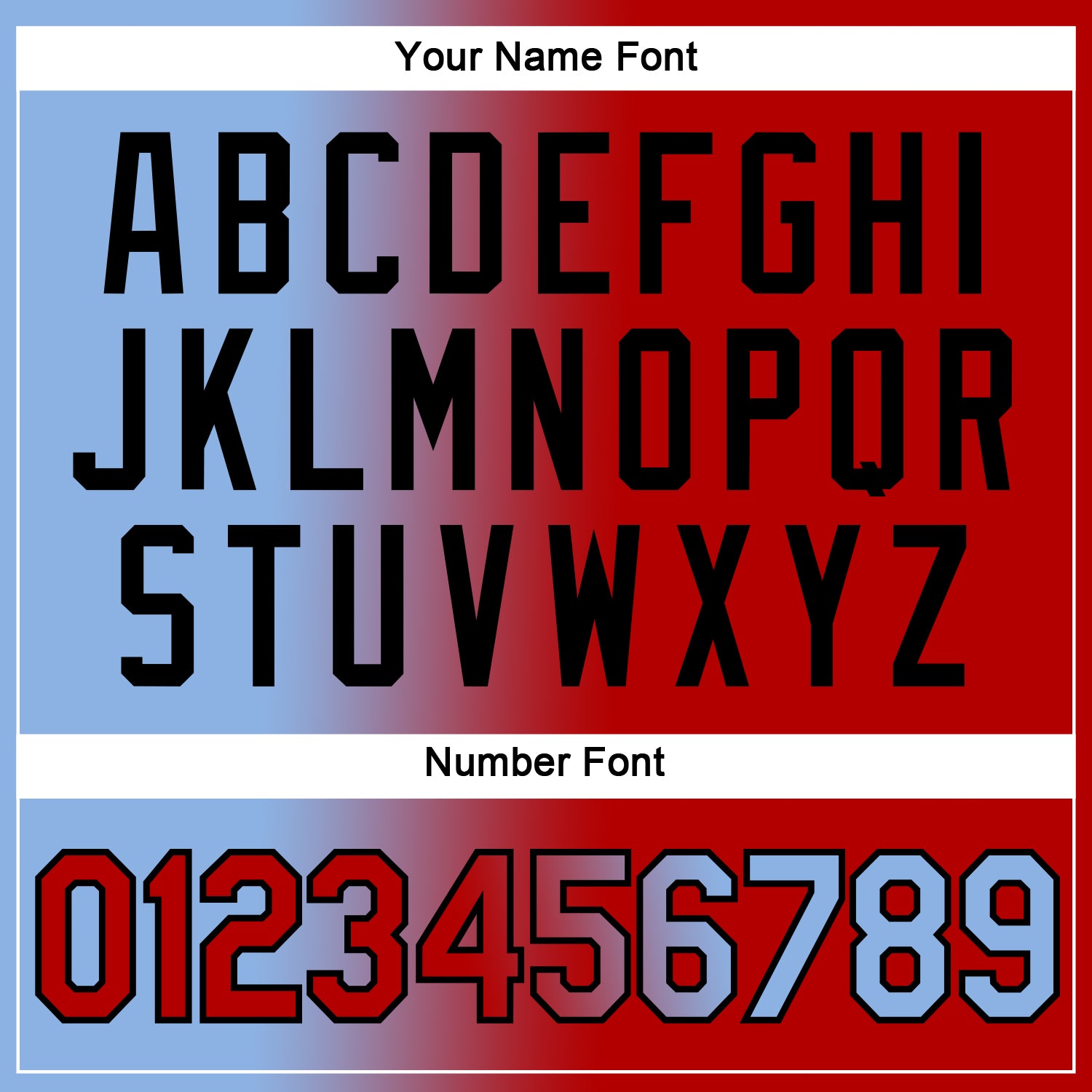 Custom Light Blue Red-Black Gradient Fashion Performance T-Shirt