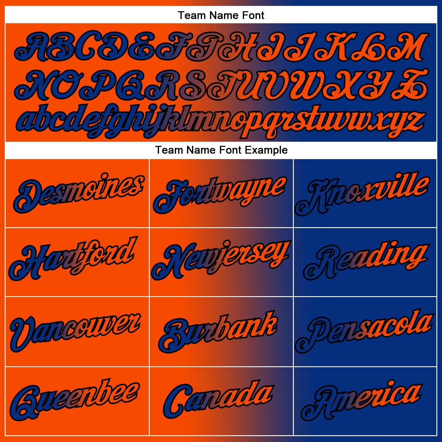 Custom Royal Orange-Black Gradient Fashion Performance T-Shirt