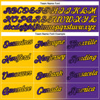 Custom Purple Yellow-Black Gradient Fashion Performance T-Shirt