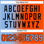 Custom Light Blue Orange-Black Gradient Fashion Performance T-Shirt