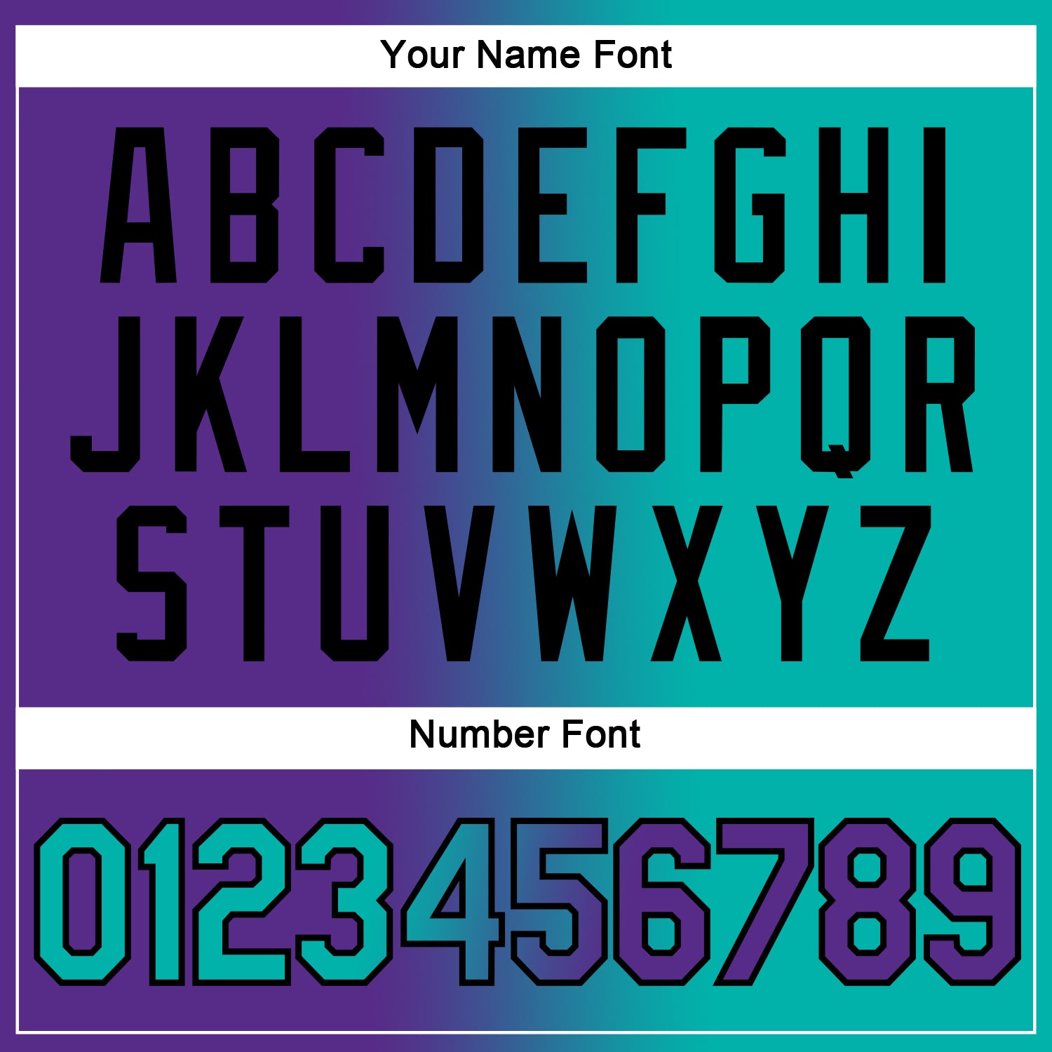 Custom Purple Aqua-Black Gradient Fashion Performance T-Shirt