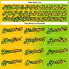 Custom Neon Green Yellow-Black Gradient Fashion Performance T-Shirt