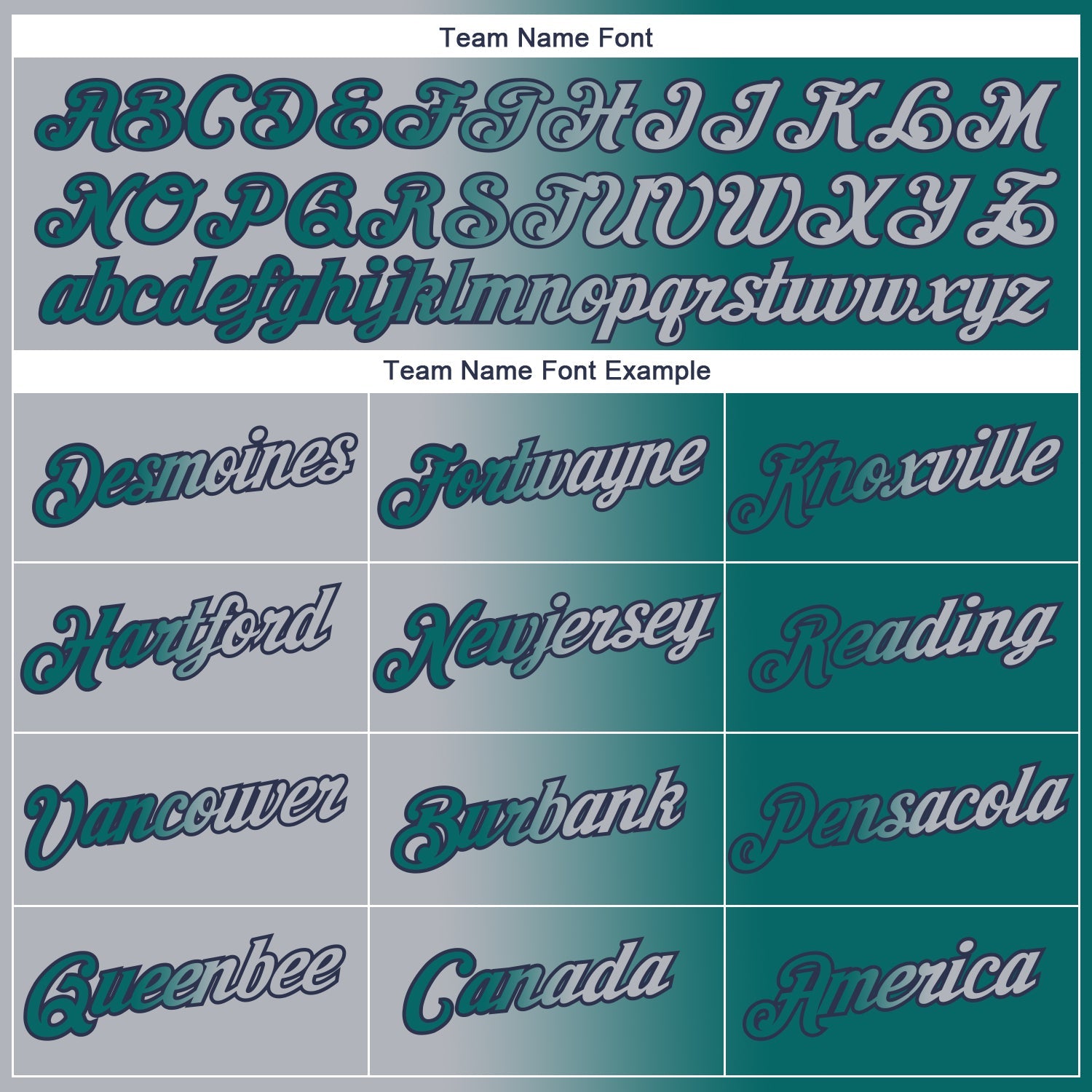 Custom Teal Gray-Navy Gradient Fashion Performance T-Shirt