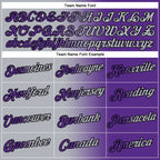 Custom Purple Gray-Black Gradient Fashion Performance T-Shirt