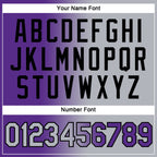 Custom Purple Gray-Black Gradient Fashion Performance T-Shirt