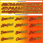 Custom Orange Yellow-Black Gradient Fashion Performance T-Shirt